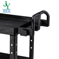 Chariot de rangement industriel robuste en plastique à quatre roues, service d'outillage OEM, panier de rangement pour salle de bain et légumes