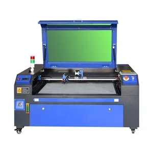 Co2 laser engraving machine for non metal material wood organic glass plastic garments paper leather rubber 1100W Reci 9060