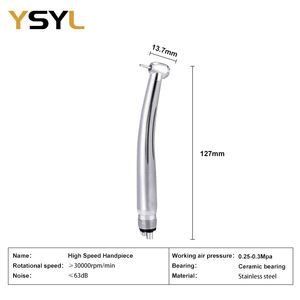 Hoge Temperatuur Steriliseerbare Frequentie Chroom 2/4 Gaten Standaard Hoofd Lucht Turbine Tandheelkundige Hoge Snelheid Handstuk - Product Image 2