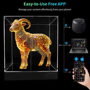 จอแสดงผลโฮโลแกรมตั้งโต๊ะสำหรับศาสนา พร้อมฝาครอบอะคริลิก ลำโพงในตัว สำหรับการสวดมนต์ในโบสถ์และการใช้งานบูชาที่บ้าน - Product Image 2