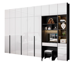 Armoire pliante moderne en chêne avec portes coulissantes pour rangement <span class=keywords><strong>de</strong></span> chambre à coucher, idéale pour petits espaces, penderie ajustable - Product Image 5