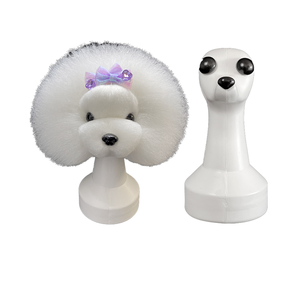 Cabeza de Perro de Peluche Simulada para Práctica de Estética Canina, con Peluca de Nailon Fácil de Usar para Prácticas de <span class=keywords><strong>Corte</strong></span> con Tijeras, Caja de Peluquería Canina - Product Image 1