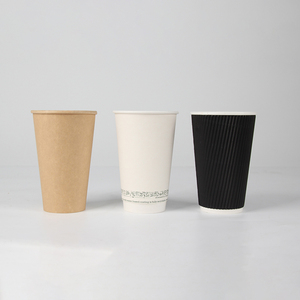 Gobelet à café jetable en papier kraft personnalisé en gros, gobelet à double paroi en papier pour boissons chaudes - Product Image 4