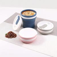 Gobelet pliable en silicone de qualité alimentaire, pour l'extérieur, le bureau, les voyages, le camping, utilisation portable, anti-fuite, sans BPA