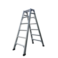 6-stufige Aluminium treppen Klapp stufen leiter Aluminium gerade und Doppel zweck leiter für Industrie und Haushalt
