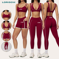 LORISOW Vente en gros personnalisée Nouveaux ensembles de sportswear, vêtements de sport, tenues de gym, vêtements de yoga et de fitness pour femmes, soutien-gorge de yoga et leggings
