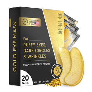 Mascarilla Facial de Oro 24K Antienvejecimiento de Marca Privada, Péptidos de Colágeno, Hidrogel Orgánico para Ojos, Nutritiva, Hidratante y Antiarrugas - Product Image 1