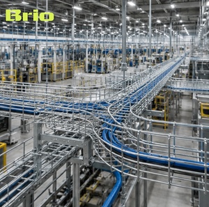 Vassoio in rete metallica zincata multiuso BRIO, ampiamente utilizzato nei progetti di cablaggio elettrico industriale, civile e municipale - Product Image 3