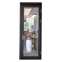 Porte double vitrée en aluminium à surface lisse de la marque HUACAI pour villa duplex intérieure
