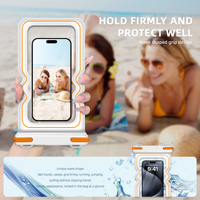 Pochette étanche pour téléphone portable gonflable avec cadre ondulé, flottabilité élevée, étui étanche pour téléphone pour la natation