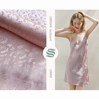 Tissu Jacquard Dobby Brocart 100% Soie de Mûrier 19mm pour Robes de Mariée et Vêtements de Nuit pour Filles, Biologique et Écologique