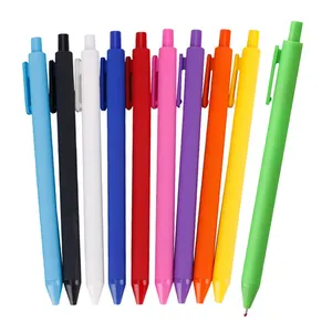 Ucuz basit kalem promosyon hediye tükenmez kalem özel yazdırılabilir Logo baskılı plastik tükenmez kalem