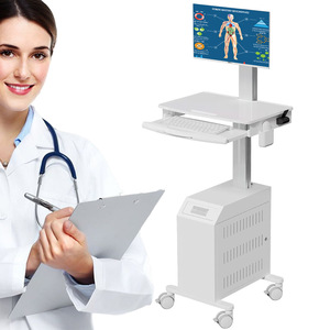 Chariot médical H1 PL réglable en hauteur, à 2 niveaux, en plastique, pour consultation médicale en salle et en bloc opératoire - Product Image 1