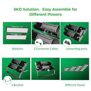 ไฟสนามสเตเดียม LED กำลังสูง 1000W สวิตช์เปิด-ปิดได้ ความสว่างพิเศษ 140LM/W สำหรับภายนอกอาคาร 90-305V ปรับความสว่างได้ เหมาะสำหรับสนามกีฬา - Product Image 4