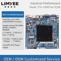 Carte mère de bureau ITX LIMYEE Intel Bay Trail N2840 DDR3L 8 Go USB3.2 VGA EDP/LVDS SATA DC 4PIN pour contrôle industriel et PC de bureau