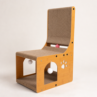 Fauteuil de grattage pour chat YAOYUE à dossier haut avec surfaces en carton ondulé et cabine en arche 60 cm Fabriqué en Chine