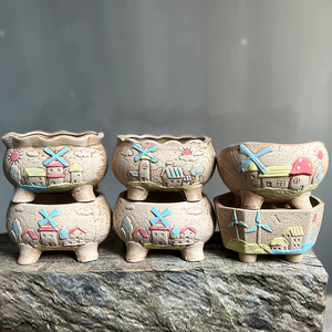 <span class=keywords><strong>Pot</strong></span> <span class=keywords><strong>de</strong></span> fleurs en céramique style pastoral Msh, petit <span class=keywords><strong>pot</strong></span> à succulentes en forme <span class=keywords><strong>de</strong></span> <span class=keywords><strong>moulin</strong></span> à <span class=keywords><strong>vent</strong></span>, directement <span class=keywords><strong>de</strong></span> l'usine - Product Image 1