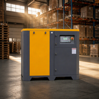 Compresseur d'air à vis rotatif haute efficacité 7,5-250 kW, faible bruit, lubrifié à l'huile, économie d'énergie, moteur alimenté en courant alternatif, refroidissement par air