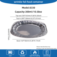 Plats de restauration rapide en papier d'aluminium pour barbecue ovale jetable de 9*6 pouces Casserole à poisson en aluminium Récipient alimentaire en papier d'aluminium