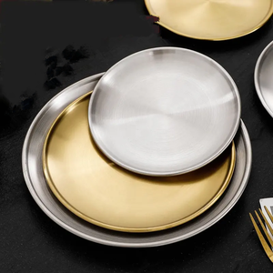 Assiette Ronde en Acier Inoxydable Style Coréen pour Camping et Barbecue – Offre Spéciale - Product Image 3