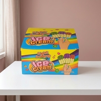 IJsjesvormige harde lolly's, tweekleurig ijsdesign, fruit smaak, zoete suiker, bulkverpakking, kinder snoepjes, nieuwigheidssnoep