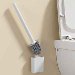 Ensemble de brosses WC miniatures professionnelles à poils doux pour salle de bain (matériau PP, fond plat) - Product Image 1
