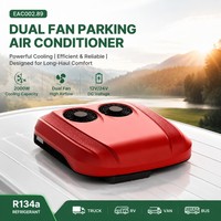 Climatiseur de toit 24V double ventilateur robuste pour camion, vente en gros d'usine, 12000 BTU pour camping-car
