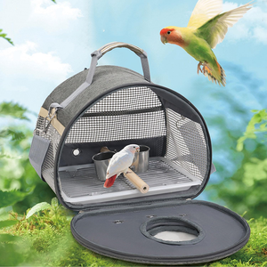 Mochila transportadora de aves plegable, jaula de viaje portátil tipo burbuja con cuerda y percha, bolsa de viaje para pájaros, mochila transportadora para loros - Product Image 6