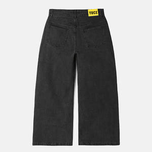 <span class=keywords><strong>Jeans</strong></span> Baggy con Doppio Rinforzo alle Ginocchia Lavati all'Acido Design Privato con Patch in Pelle Cuciture Stile Baggy <span class=keywords><strong>Jeans</strong></span> Cargo da <span class=keywords><strong>Uomo</strong></span> Effetto Vissuto - Product Image 2