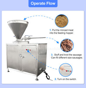 Hoge kwaliteit volautomatische vacuüm worst elektrische verticale snelle worstvuller <span class=keywords><strong>enema</strong></span> machine CE - Product Image 6