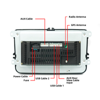Autoradio Android 4 cœurs avec écran IPS 7 pouces, GPS, amplificateur, Carplay, Android Auto, lecteur DVD pour Volkswagen