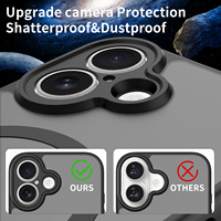 Coque pour iPhone 16, protection magnétique de l'appareil photo, protection contre les chocs, toucher doux, coque pour iPhone 16e 16 Pro Max Plus