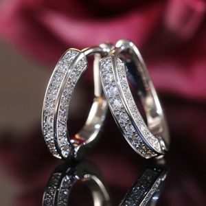 Orecchini a polsino a forma di U con zirconi geometrici per donna, gioielli per l'orecchio alla moda e scintillanti - Product Image 2