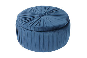 Bailey Furniture Gris Tissu Empilable Jouet Tissu Organisateur Cube Rond Ottoman Boîte De Rangement avec Couvercle - Product Image 6