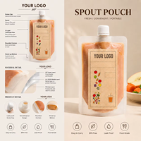 Pochettes transparentes à bec verseur, sacs en plastique autoportants, sacs pour jus liquides, pochettes pour boissons avec bec verseur, sacs d'emballage congelables