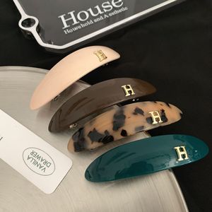 Liwu Maßgefertigte Metall-LOGO <span class=keywords><strong>H</strong></span> Elegante Damen-Haarspangen, Ovale Einfarbige Clips - Product Image 5