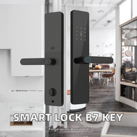 Cerradura Inteligente para Puerta con Huella Dactilar, Contraseña, Tarjeta y Código, Compatible con la Aplicación Tuya, para Puertas de Madera, Grado de Seguridad B, Bloqueo por Intentos Fallidos, Modelo Cloud ZP