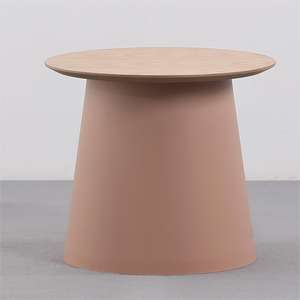 All'ingrosso mobili di fabbrica semplice elegante soggiorno a bassa altezza bianco piccolo tavolino rotondo rosa - Product Image 1