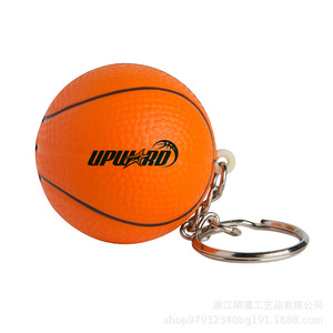 Basketball Keychain Pu Foam High <b>Rebound</b> Sports Toy Portable For Backpack Decoration - Product Image 2