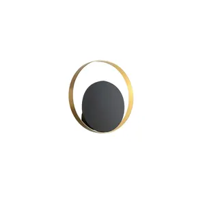 Теперь минималистский прикроватный Настенный бра круглый черный светодиодный напольный светильник Настенный бра для отеля