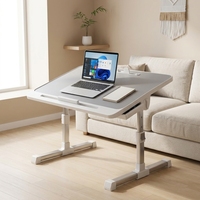Bureau d'ordinateur portable pliable avec design ergonomique réglable en hauteur pour étudiants et adultes à domicile pour le travail, les jeux et les études
