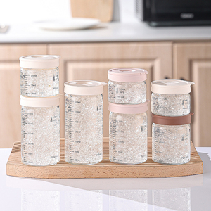 Bottiglia in Vetro Trasparente per Alimenti da 75ml-700ml con Tappo in Silicone, Design Classico Stampato, Pronta all'Uso - Product Image 2