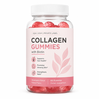 Gummies de collagène à marque privée OEM, supplément de biotine, vitamines C et E pour la peau, les cheveux et les articulations, approvisionnement en gros