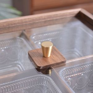 <b>Drop</b> shipping available. Black walnut solid wood dried fruit <b>box</b>, new Chinese style candy <b>box</b> with lid, multi-layer solid wood - Product Image 4