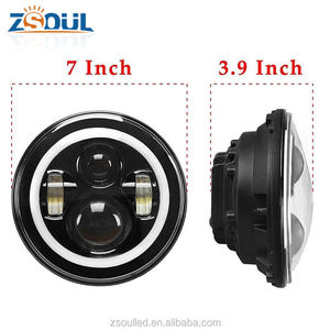 อุปกรณ์เสริมในรถยนต์7นิ้วไฟหน้าเปลี่ยนสำหรับรถจี๊ปแรงเลอร์แองเจิลตาไล่สีสำหรับ Hummer H2 H3 - Product Image 5