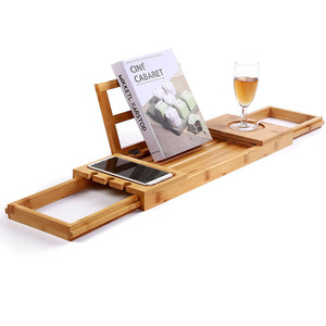 Caddie <span class=keywords><strong>de</strong></span> bain <span class=keywords><strong>extensible</strong></span> <span class=keywords><strong>de</strong></span> luxe en bambou, livre et porte-vin, organisateur gratuit <span class=keywords><strong>de</strong></span> savon, produits <span class=keywords><strong>de</strong></span> salle <span class=keywords><strong>de</strong></span> bain, <span class=keywords><strong>plateau</strong></span> <span class=keywords><strong>de</strong></span> <span class=keywords><strong>baignoire</strong></span> - Product Image 5