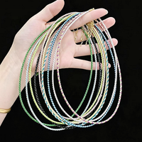 Collier chaîne coloré CH-LAN2145, collier tressé tendance, accessoire en vrac pour la fabrication de bijoux, collier multicolore pour femmes