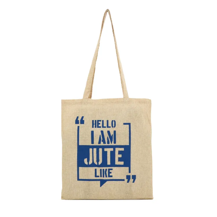 2021 Environmental Cheap Jute Like Custom Shopping Tote Bag Casual Tote Natural Sewing"x" National Litpromotion 38X42/2.5X75CM