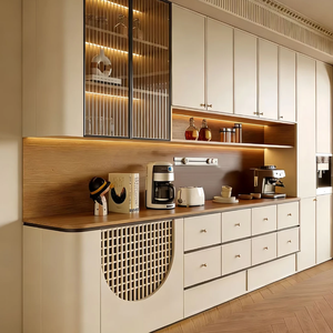 <span class=keywords><strong>Buffet</strong></span> <span class=keywords><strong>industriel</strong></span> autoportant moderne avec pieds en métal, montage facile, en bois de chêne massif, pour salon, durable et avec rangement - Product Image 1
