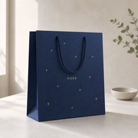 Sac de shopping en papier cartonné de luxe pour cadeaux, sac fourre-tout en papier personnalisé avec impression de logo doré pour bijoux et vêtements